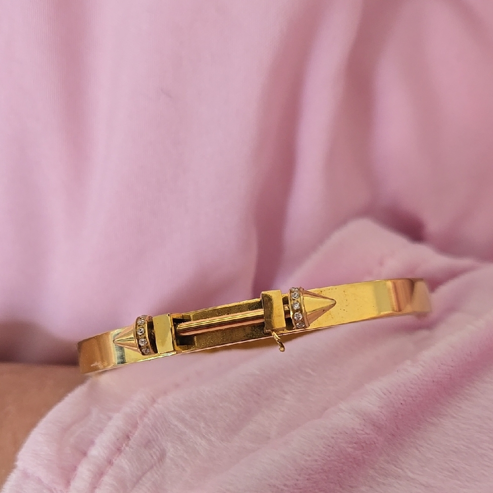 Gold Bracelet with Diamond Accents